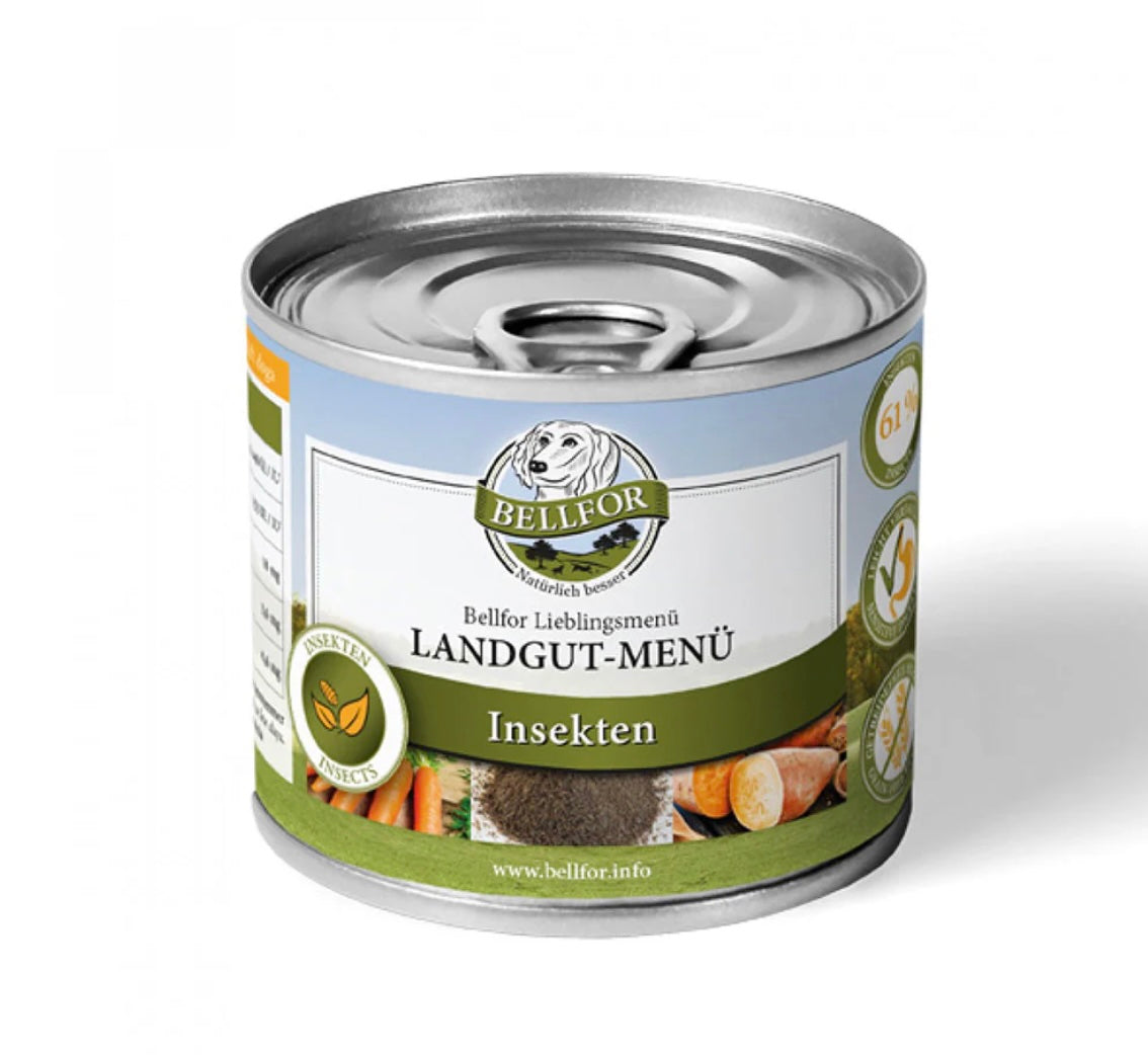 Nourriture humide pour chien Bellfor aux insectes - Menu Domaine