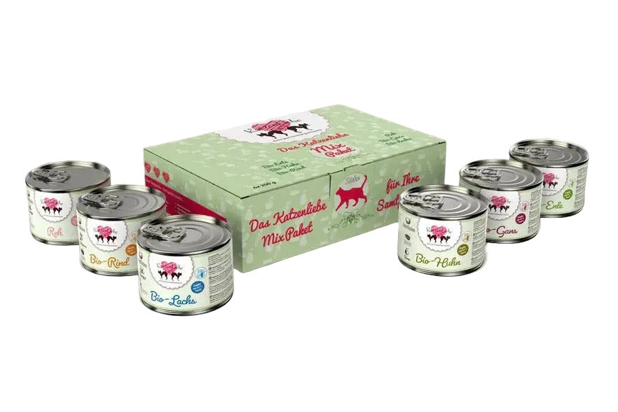 KatzenLiebe. Katzenfutter. Mix-Paket. 6x200g. Sensible Katzen. Unverträglichkeiten.